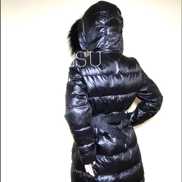 🎄 Santa’s Special 🎁 Michael Kors Faux-Fur Hooded Down Puffer Blac HO19 - Picture 8 of 14